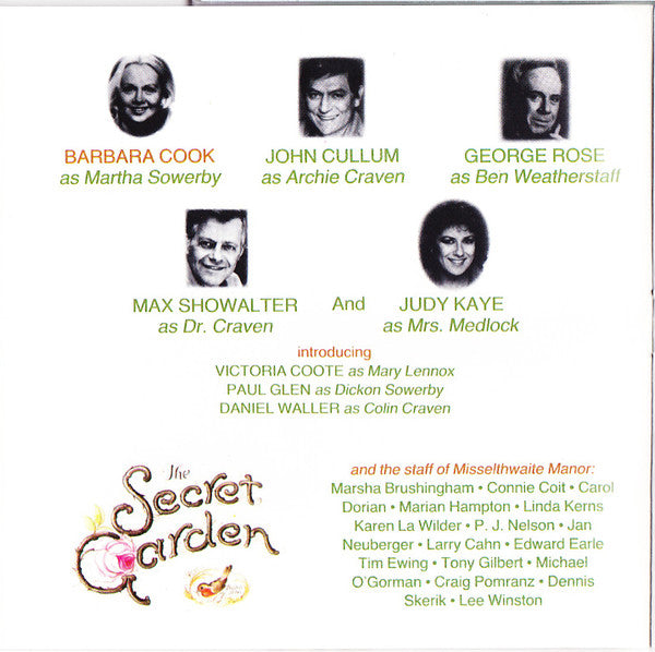 Barbara Cook, John Cullum, George Rose, Max Showalter, Judy Kaye : The Secret Garden - A New Musical (CD, Album)