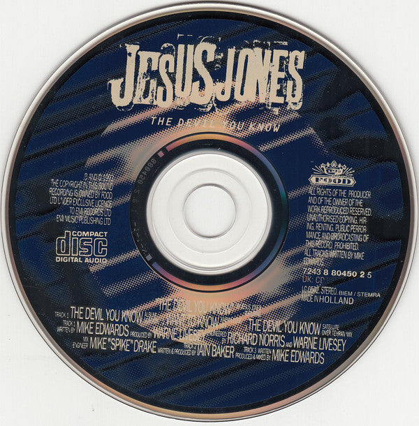 Jesus Jones : The Devil You Know (CD, Single)