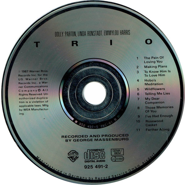 Dolly Parton, Linda Ronstadt, Emmylou Harris : Trio (CD, Album, SRC)
