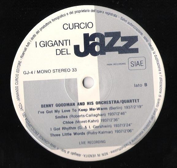 Benny Goodman / Lionel Hampton / Teddy Wilson / Gene Krupa / Charlie Christian : I Giganti Del Jazz Vol. 4 (LP, Comp)