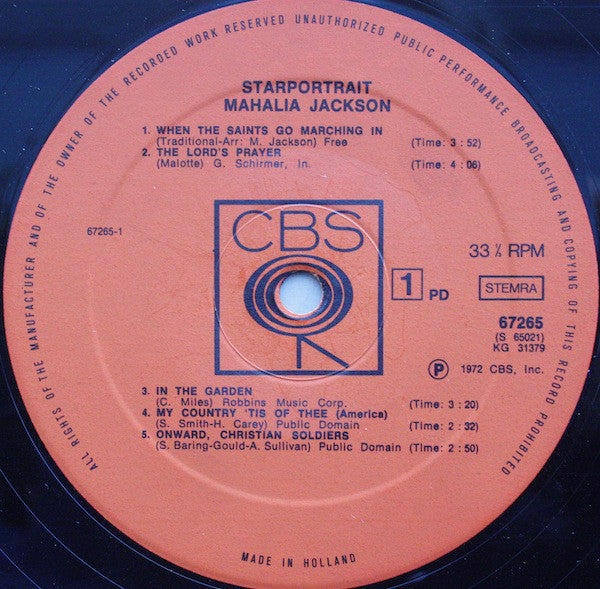 Mahalia Jackson : Starportrait (2xLP, Comp)
