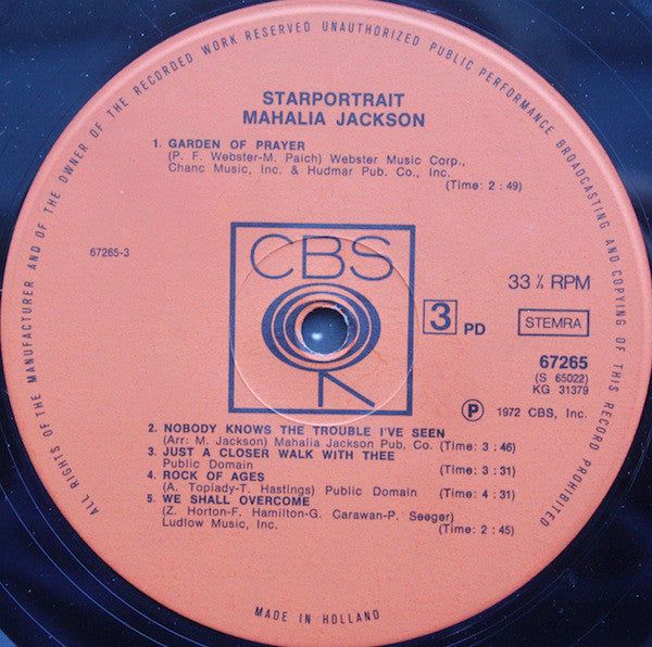 Mahalia Jackson : Starportrait (2xLP, Comp)