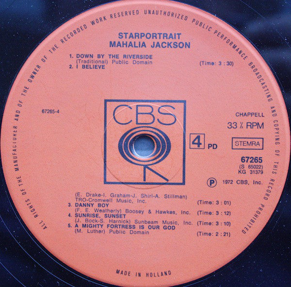 Mahalia Jackson : Starportrait (2xLP, Comp)