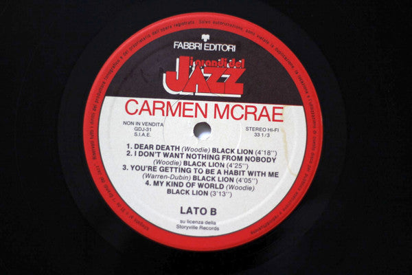Carmen McRae : Carmen McRae (LP, Album, RE)