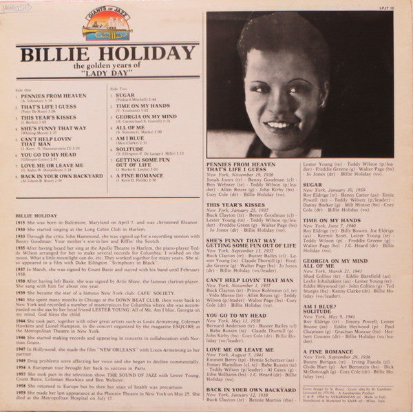 Billie Holiday : Lady Day (LP, Comp)