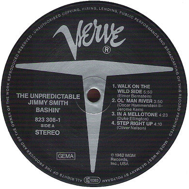 Jimmy Smith : Bashin' - The Unpredictable Jimmy Smith (LP, Album, RE, RM)