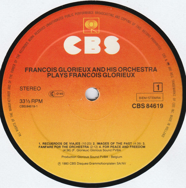François Glorieux And His Orchestra : François Glorieux And His Orchestra Play François Glorieux (LP, Album)