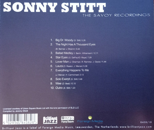 Sonny Stitt : The Savoy Recordings (CD)