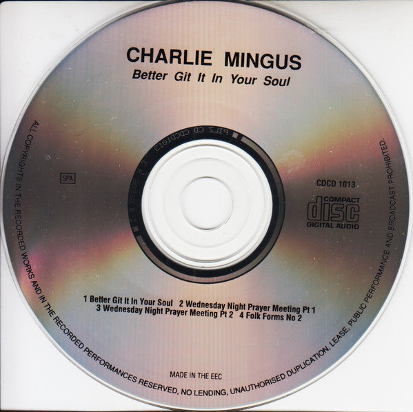 Charles Mingus : Better Git It In Your Soul (CD, Album)