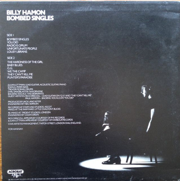 Billy Hamon : Bombed Singles (LP)