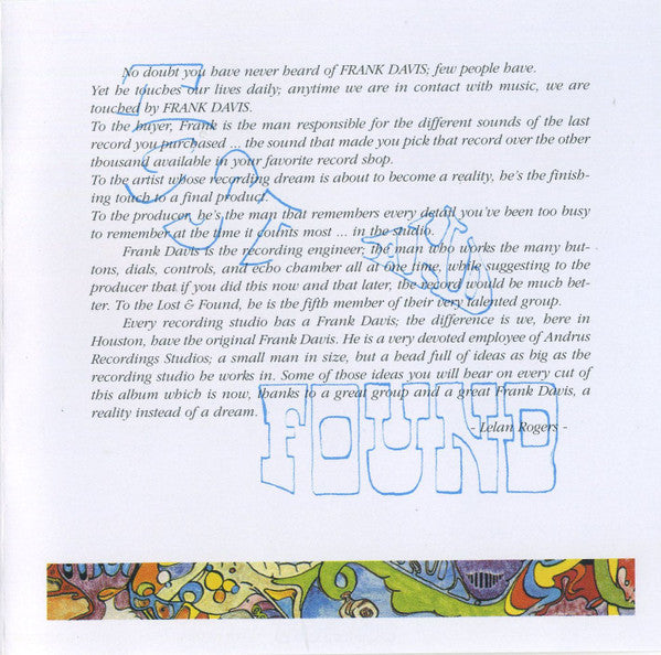 Lost And Found : Everybody's Here (CD, Album, Ltd)