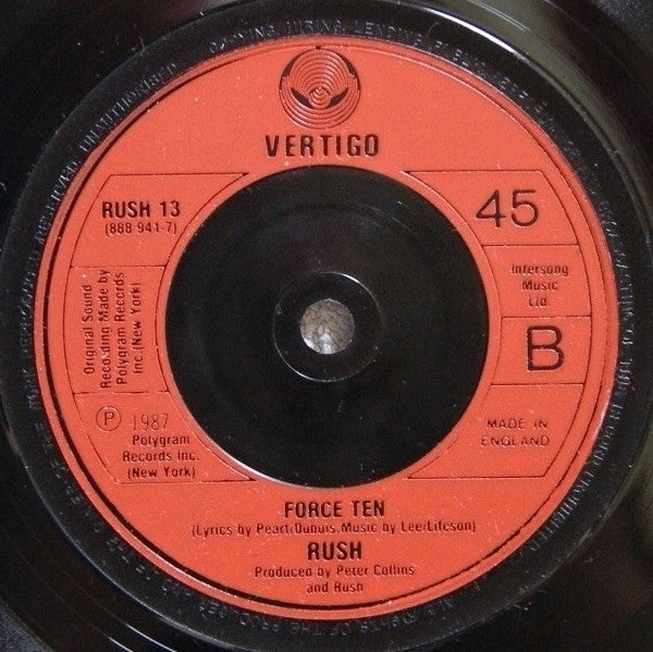 Rush : Time Stand Still (7", Single, Red)