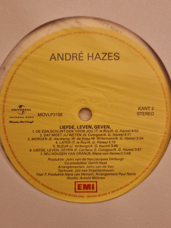 André Hazes : Liefde, Leven, Geven (LP, Album, Num, RE, Tra)