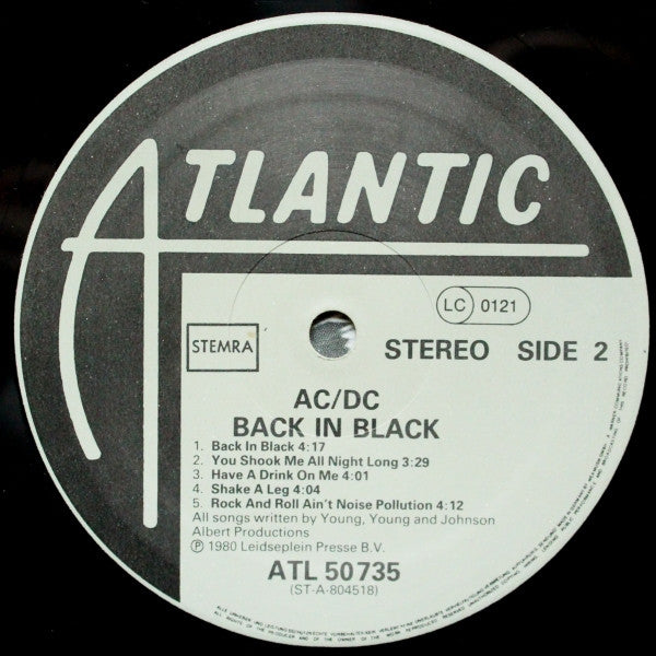 AC/DC : Back In Black (LP, Album)