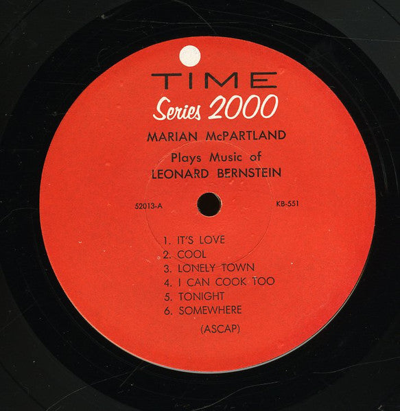 Marian McPartland : Plays Music Of Leonard Bernstein (LP, Album, Mono)