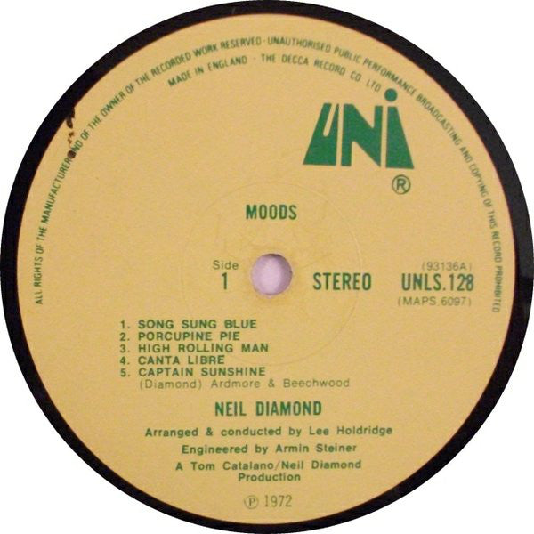 Neil Diamond : Moods (LP, Album)