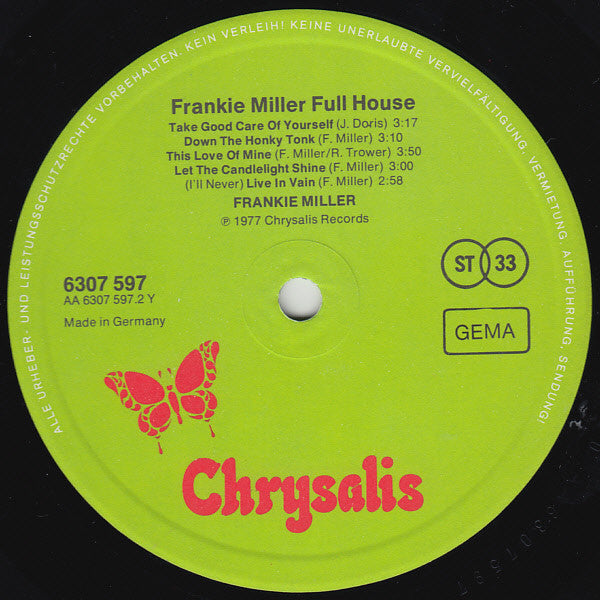 Frankie Miller : Full House (LP, Album)