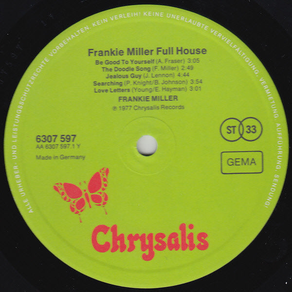 Frankie Miller : Full House (LP, Album)
