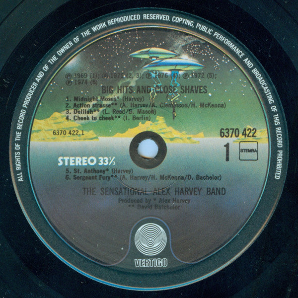 The Sensational Alex Harvey Band : Vambo Rools 'Big Hits And Close Shaves' (LP, Comp)