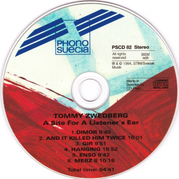 Tommy Zwedberg : A Site For A Listener's Ear (CD, Album)