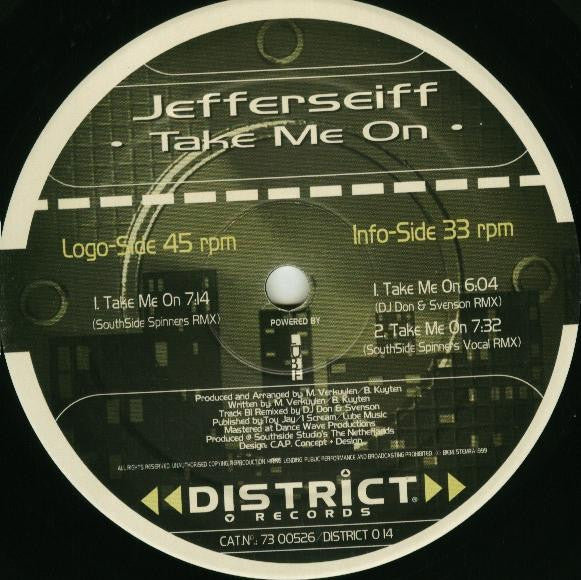 Jefferseiff : Take Me On (12")
