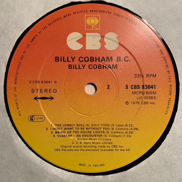 Billy Cobham : B.C. (LP, Album)