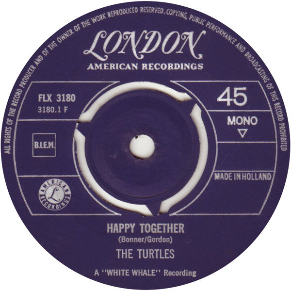 The Turtles : Happy Together / We'll Meet Again (7", Single, Mono)