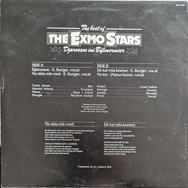 The Exmo Stars : The Best Of The Exmo Stars: Djaroesoe Ini Bijlmermeer (12")