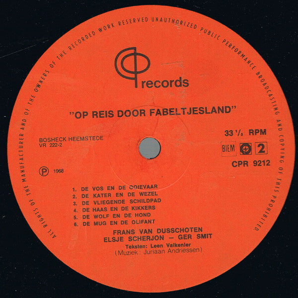 De Fabeltjeskrant : Op Reis Door Fabeltjesland (LP)