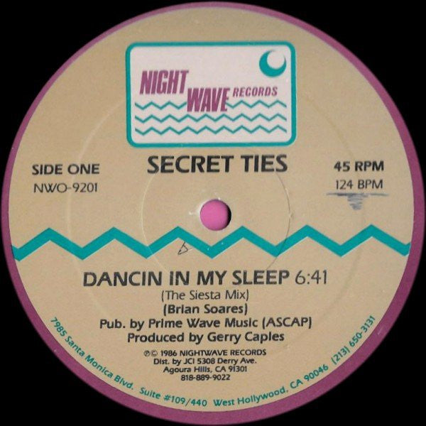 Secret Ties : Dancin' In My Sleep (12")