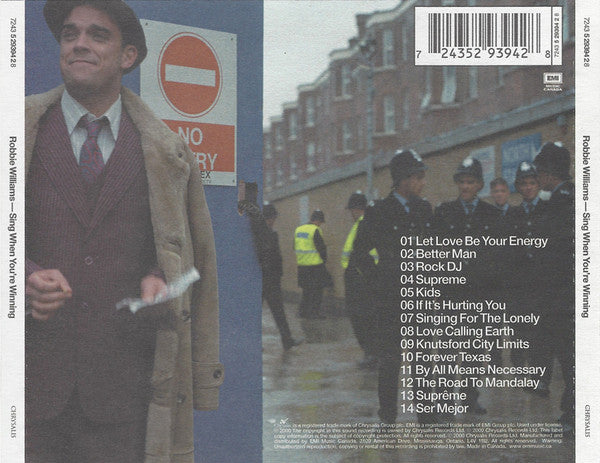 Robbie Williams : Sing When You're Winning (CD, Album)