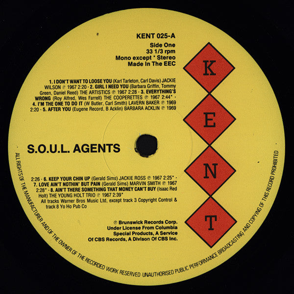 Various : Soul Agents (LP, Comp, Mono)