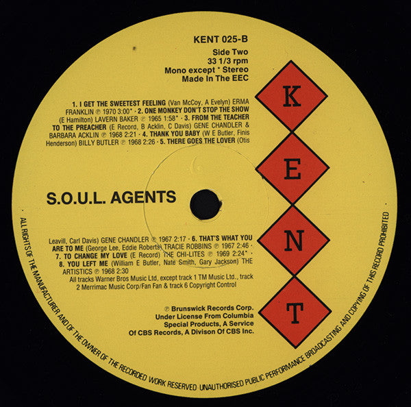 Various : Soul Agents (LP, Comp, Mono)