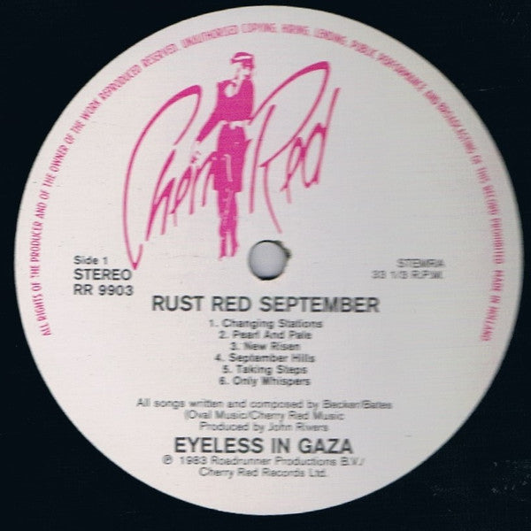 Eyeless In Gaza : Rust Red September (LP, Album)