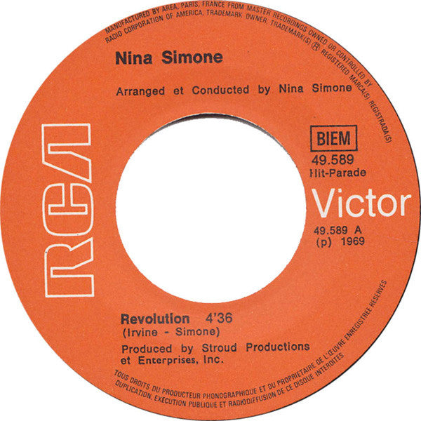 Nina Simone : Révolution ! (7", Single, Mono)