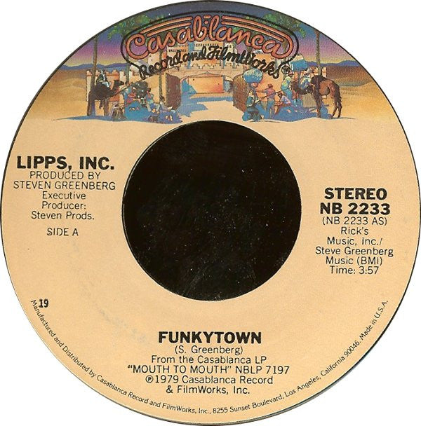 Lipps, Inc. : Funkytown (7", Single, Styrene, 19)