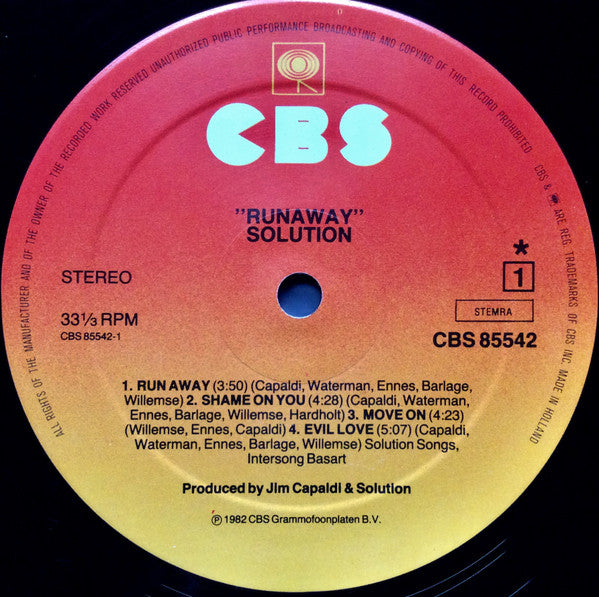 Solution (4) : Runaway (LP, Album)