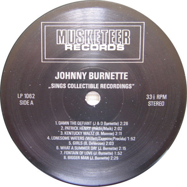 Johnny Burnette : Sings Collectible Recordings (LP, Comp)