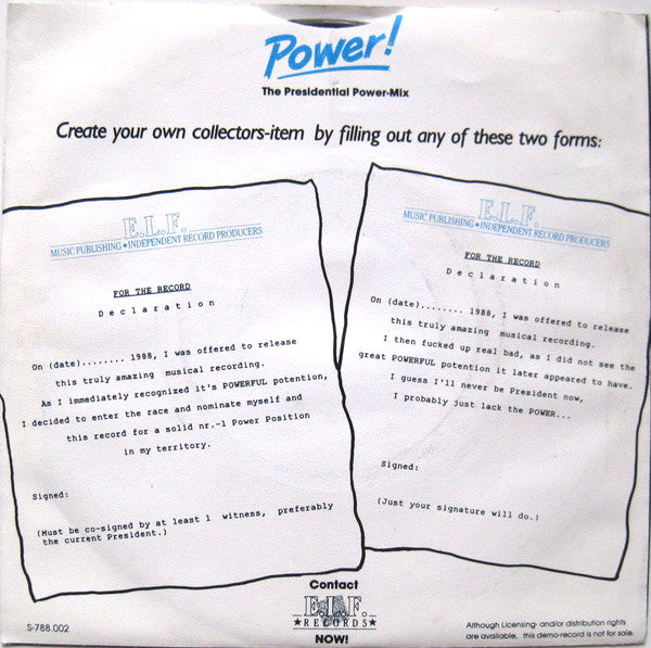 Power (55) : Power! (7", Promo)