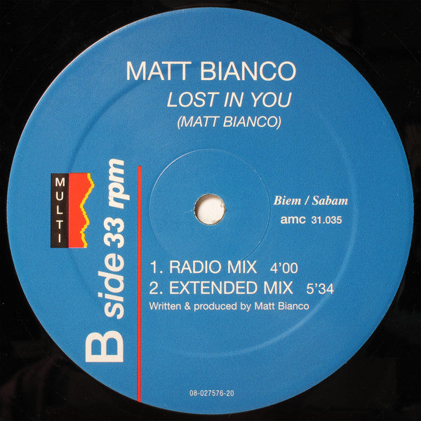 Matt Bianco : Lost In You (12")