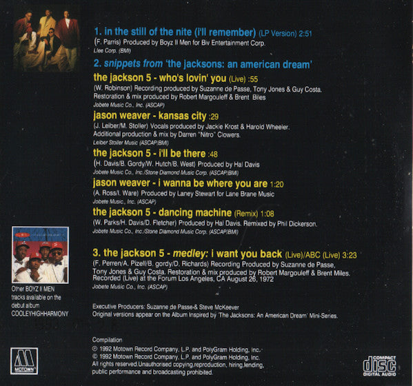 Boyz II Men : In The Still Of The Nite (I'll Remember) (CD, Single)