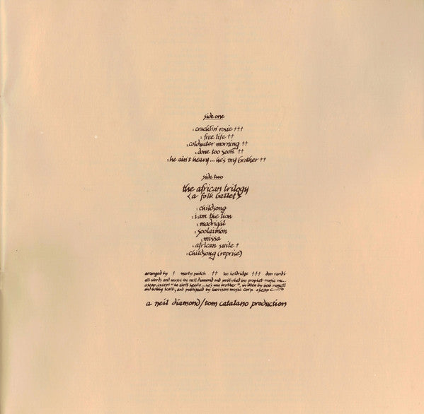 Neil Diamond : Tap Root Manuscript (LP, Album, Gat)