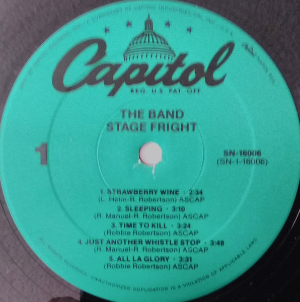 The Band : Stage Fright (LP, Album, RE, Spe)