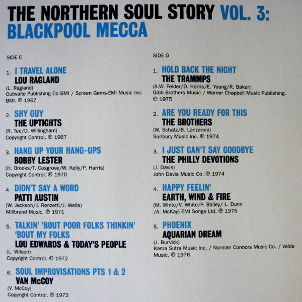Various : The Northern Soul Story Vol. 3: Blackpool Mecca (2xLP, Comp, Ltd, Blu)