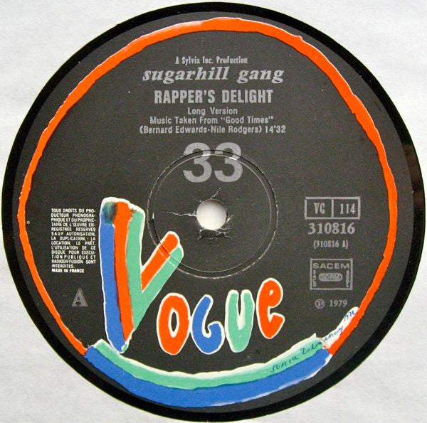 Sugarhill Gang : Rapper's Delight (12", Single)