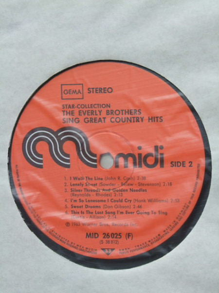 Everly Brothers : Sing Great Country Hits (LP, Album, RE)