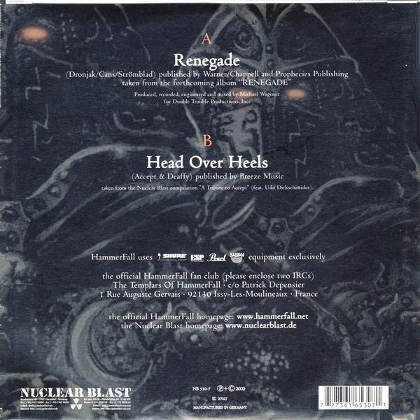HammerFall : Renegade (7", Single, Ltd, Red)