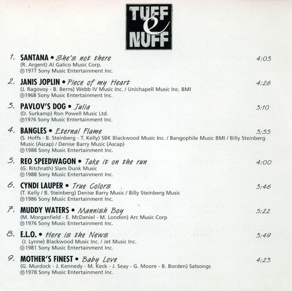 Various : Tuff E Nuff - 17 Classic Rock Songs (CD, Comp, Promo, Smplr)
