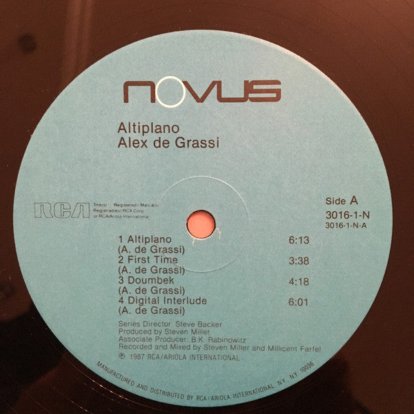 Alex De Grassi : Altiplano (LP, Album)