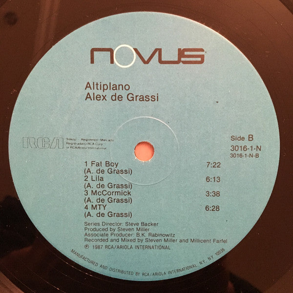 Alex De Grassi : Altiplano (LP, Album)